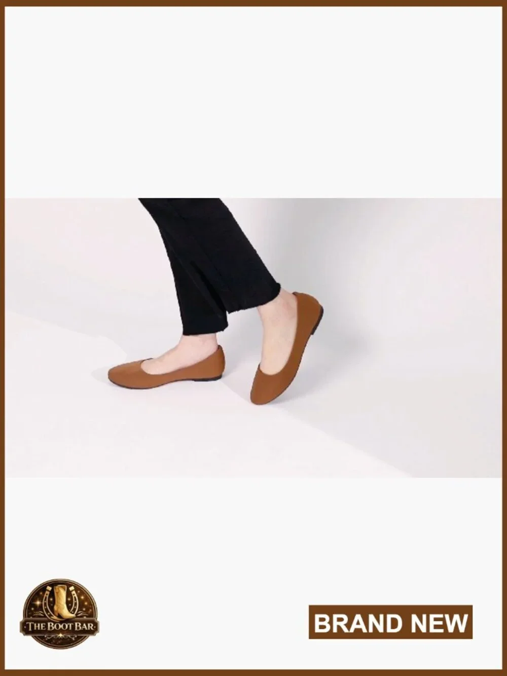 Women's Canvas Ballet Flats with Memory Foam, Round Toe Slip-On Shoes